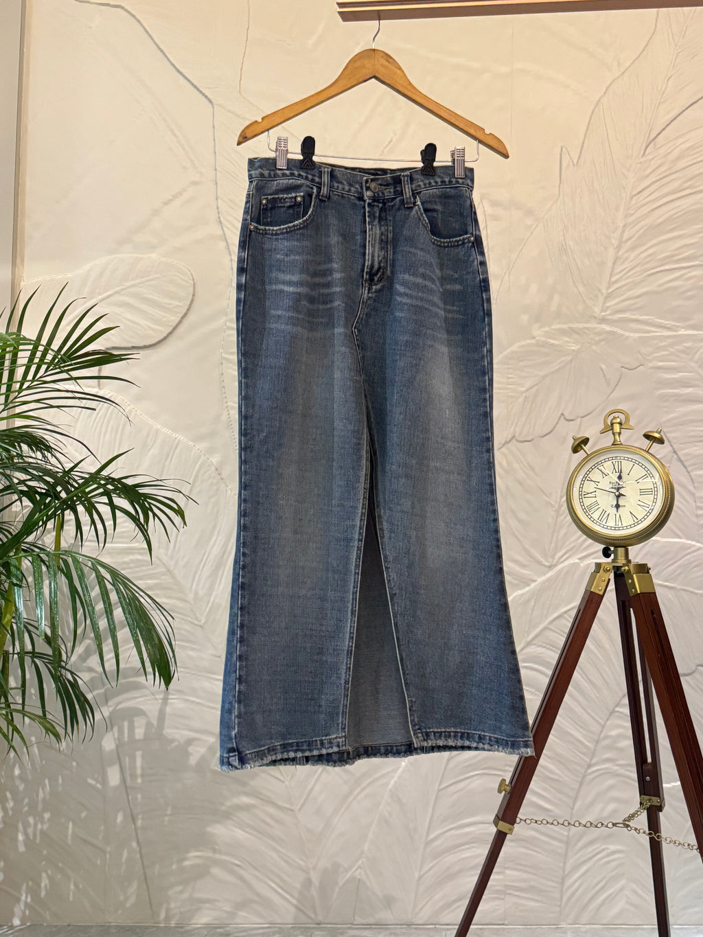 Denim Long skirt