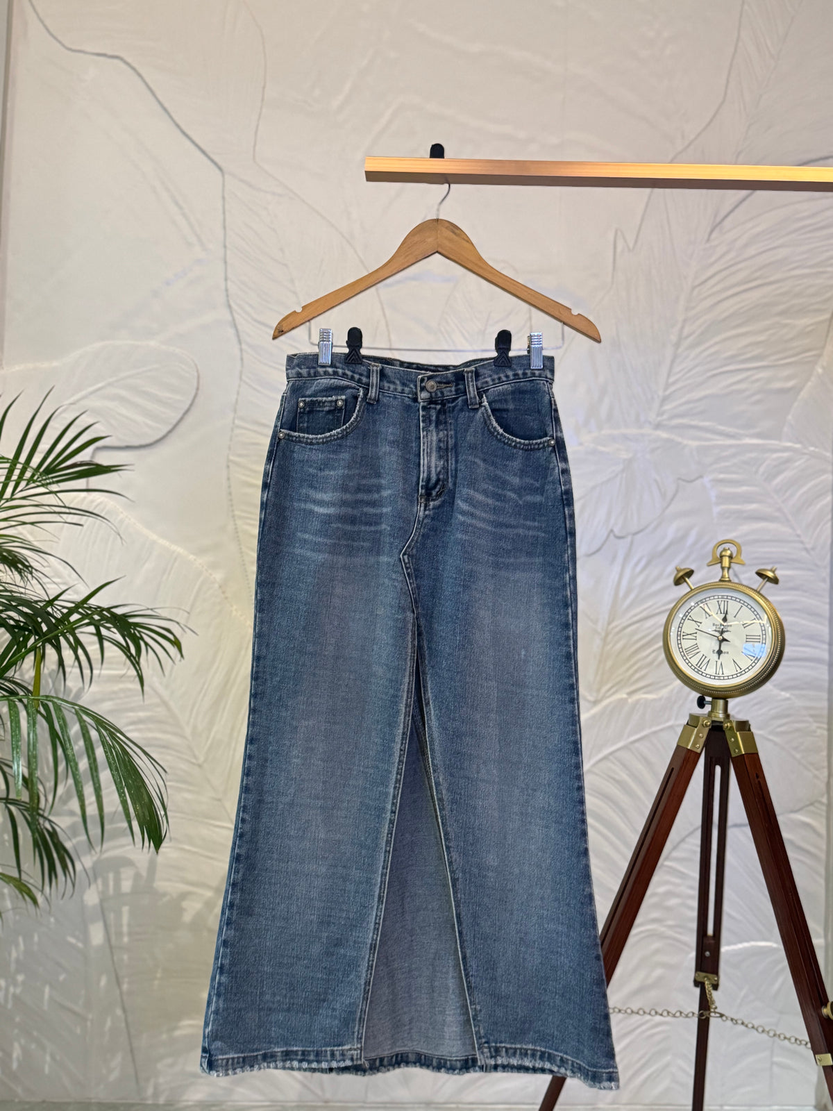 Denim Long skirt